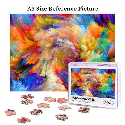 Colorful Abstract Design Farben Wooden Jigsaw Puzzle 500 Pieces Educational Toy Painting Art Decor Decompression toys 500pcs