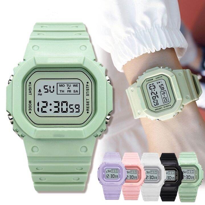 Waterproof digital hot sale watch ladies