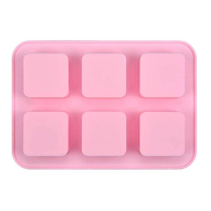 gl-แม่พิมพ์-ซิลิโคน-สำหรับทำสบู่-ขนม-สี่เหลี่ยม-6-ช่อง-คละสี-square-silicone-mold