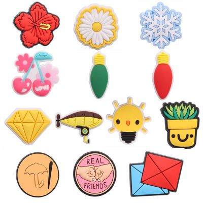 New Arrival 1pcs Flower Snowflake Diamond Shoes Accessories Kids Garden Shoe Decorations For Croc Jibz Charm Holiday Gift