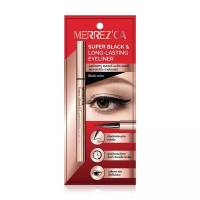 Merrezca eyeliner เมอร์เรซกา ซุปเปอร์ แบล็ค แอนด์ ลอง-ลาสติ้ง อายไลเนอร์ 0.8ก. กันน้ำ เส้นคม