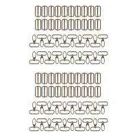 120Pcs 32mm Metal D Rings for Gags Swivel Snap Hooks Tri-Glide Buckles for Handbag Hardware (Bronze)