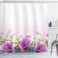 Girl Decor Shower Curtain Set by Ambesonne Cosmetic and Make Up Theme Pattern with Perfume Brush Modern City Lady Bathroom Accessories 84 Inches Extralo