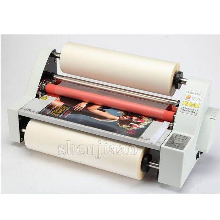 V350 Film Roll Laminator A3 Size Four Rollers Hot Roll Laminating