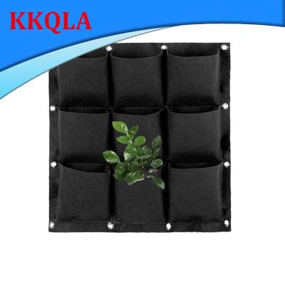 QKKQLA 9 Pockets Wall Hanging Planting Bags Vertical Garden Planter Non-woven Fabrics Grow Bags Flowerpot Balcony Decoration