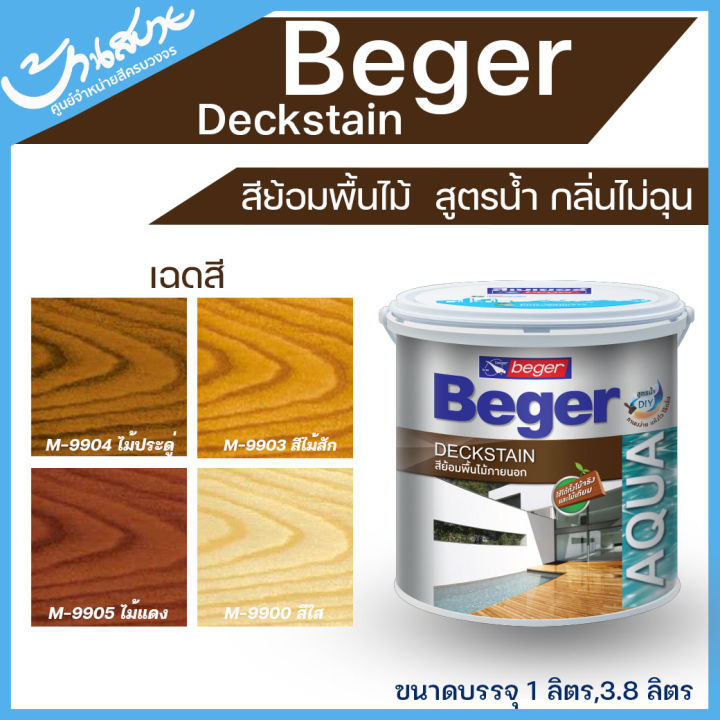 beger-aqua-deckstain-ขนาด-0-8-ลิตร-สีย้อมพื้นไม้-ไร้กลิ่น-สีทาไม้-สีย้อมพื้นไม้สูตรน้ำ-สีโชว์ลายไม้-ชนิดด้าน