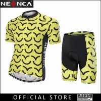 NEECA Men S Cycling Jersey Set Short Sleeve Cycling Shorts Quick-Drying Cycling Suit Bicycle Riding Clothes Cycle Wea With 3 Rear Pockets-Moisture Wicking, Breathable, Quick Dry Biking Shirt