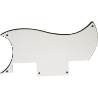 Pleroo Custom Guitar pickgaurd - For SG Special Guitar Pickguard Scratch Plate    3 Ply White Projector Mounts