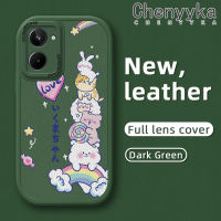 เคส Chenyyka สำหรับ Realme 10 Pro 5G Realme 10 Pro Plus เคสโทรศัพท์ลายดีไซน์ใหม่สัตว์สีรุ้งแบบบางนุ่มหนังกล้องฝาปิดด้านหลังเลนส์เต็มรูปแบบเคสป้องกันการกระแทก