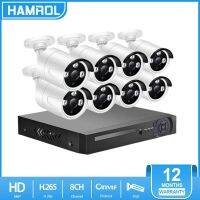 Hamrol 4K Ultra HD 8MP POE NVR Kit H.265 CCTV Record Security System IP Camera Outdoor Home Video Surveillance Camera Set