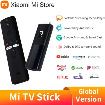 Xiaomi Mi TV Stick 4K Portable Streaming Media Player Powered by Android 11  TV Google Assistant & Smart Cast Dolby & DTS surround sound Supported
