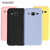 Soft Case Samsung Galaxy J2 J200G SM-J200GU J 2 Duos 2015ฝาหลังสีธรรมดา Jelly Soft ซิลิโคนเคสใส่โทรศัพท์