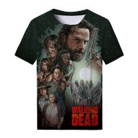 ผู้ชายผู้หญิงแฟชั่น Walking Dead เสื้อยืดสยองขวัญ3D พิมพ์เสื้อยืดแขนสั้นขนาดใหญ่สำหรับเด็ก