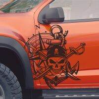 Pirate Skull On Compass Outdoor Stickers For Car Sticker Side Decoration Camping Auto Partswaterproof  Die Cutting Vinyl Decals