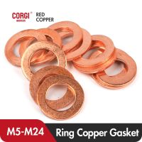 M5 M6 M8 M10 M12 M14 M16 M18 M20 M22 M24 Boat Red Brass Copper Crush Sealing Washer Flat Seal Ring Gasket Washers DIN7603 Nails  Screws Fasteners