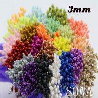 【CC】 Shipping 900pcs/Lot 3mm Tips Multicolor Floral Glitter Stamen Pistil Wedding Decoration