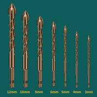 CC5H ก้านหกเหลี่ยม ดอกสว่านเจาะกระจกเซรามิก มัลติฟังก์ชั่ ไม้กางเขนแบบไขว้ ดอกสว่านกระจก ที่มีคุณภาพสูง เครื่องมือเจาะรู กระเบื้องเซรามิคเซรามิค