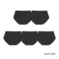 [Set 5 ชิ้น] Sabina กางเกงชั้นใน Half รุ่น Soft Collection Seamless รหัส SUXK120 สีดำ