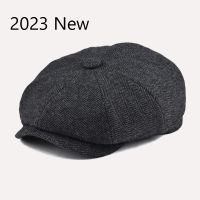 New Wool Newsboy Caps Men Herringbone Flat Caps Women British Painters Hat Autumn Winter Fashion Octagonal Cap Driver Beret Hat