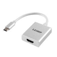 Leshp Usb 3.1 TypeC เป็น HDMI-Compatible MaleTo ชนิดอะแดปเตอร์ตัวเมียอะแดปเตอร์กับเคสอลูมิเนียมรองรับ Hdtv 4K สำหรับ Macbook 12นิ้ว