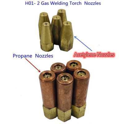 H01-2 Gas Brazing Torch Nozzle Oxygen Propane Acetylene Liquified Gas for Steel Copper Aluminum Solder Welding Torch Welding Tools