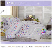 Premier Satin ? ชุดผ้าปูที่นอน (ไม่มีผ้านวม) ขนาด 3.5 ฟุต ? พิมพ์ลาย กราฟฟิค สีเทา Graphic Print P196