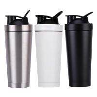 500ML Stainless Steel Shaker Cup Stainless Steel Shaker Cup Mixing Sports Blender Bottle With Graduated Drinking Water Cups