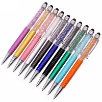 Creative Crystal Pen Diamond Ballpoint Pen Stationery Ballpoint Pen Stylus Stylus 0.7mm Blue Refill Pens