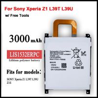 แบตเตอรี่ แท้ โทรศัพท์เดิมแบตเตอรี่ LIS1532ERPC สำหรับ Sony Xperia Z1 L39T L39U เปลี่ยนแบตเตอรี่เครื่องมือฟรี3000MAh