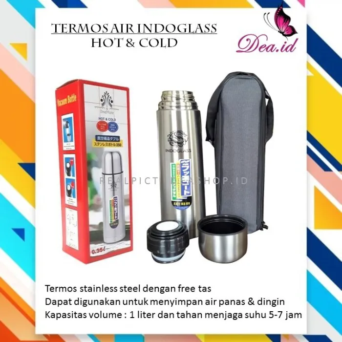 [DEASTORE TERMOS INDOGLASS STAINLESS STEEL VOLUME 1 LITER / 1000 ML