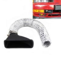 Carbon Fiber Look Auto Bumper Front Turbo Cold Air Intake Tube Air Hopper Kit