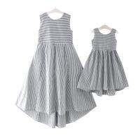 【YF】 Parent Child Beach Dress Bohemian Girls Summer Mother Womens Childrens Striped Skirt