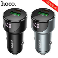 HOCO เย็น Z42 รุ่นใหม่ PD20W+QC3.0 ที่ชาร์จในรถ usb เครื่องชาร์จไฟในรถยนต์แบบดิจิตอลสองพอร์ต * un