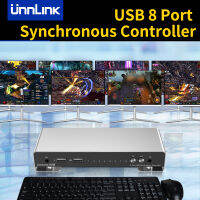 Unnlink USB 8พอร์ต Synchronous Controller USB KM 1ชุดคีย์บอร์ดเมาส์8ชิ้นคอมพิวเตอร์แล็ปท็อปตารางสำหรับ Workstation