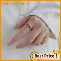 Vishy แหวนหมั้นแต่งงานคู่สุดสร้างสรรค์แหวนแต่งงานแหวนเพทายเครื่องประดับอย่างดีแหวนโบราณ