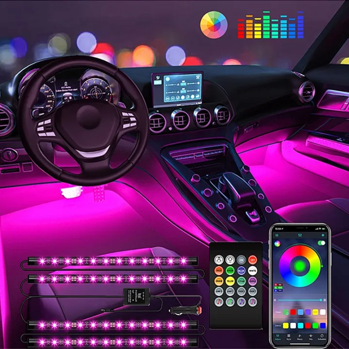 Car Led Light Foot Ambient Light RGB LED Strip Atmosphere Interior