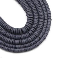 WLYeeS Natural Black Volcanic lava Stone beads for Jewelry making 4 6 8mm Flat Round rock Loose Spacer Beads DIY Bracelets 15 39; 39;