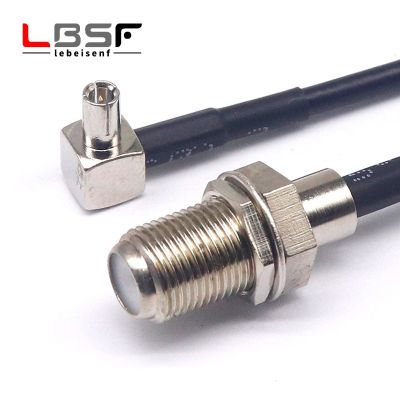 TS9JW/FK RF cable RG174 TS9 male bend to F female 15CM full copper high frequency cable