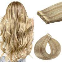 Seamless Invisible Tape In Human Hair Extensions Natural Straight Remy Hair Skin Weft Adhesive Extension Brown Blonde 20pcs 50g