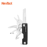 Nextool มีดพับพกพา Multi-Function Knife 10 in 1 มีดเดินป่าสแตนเลสสตีล มีดสนาม ขนาดกระทัดรัด สีดำ