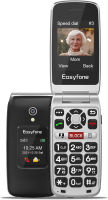 Easyfone Prime-A1 Pro 4G Big Button Flip Cell Phone for Seniors | Easy-to-Use | Clear Sound | SOS Button w/GPS | SIM Card &amp; Flexible Plans | Convenient Charging Dock (Black)