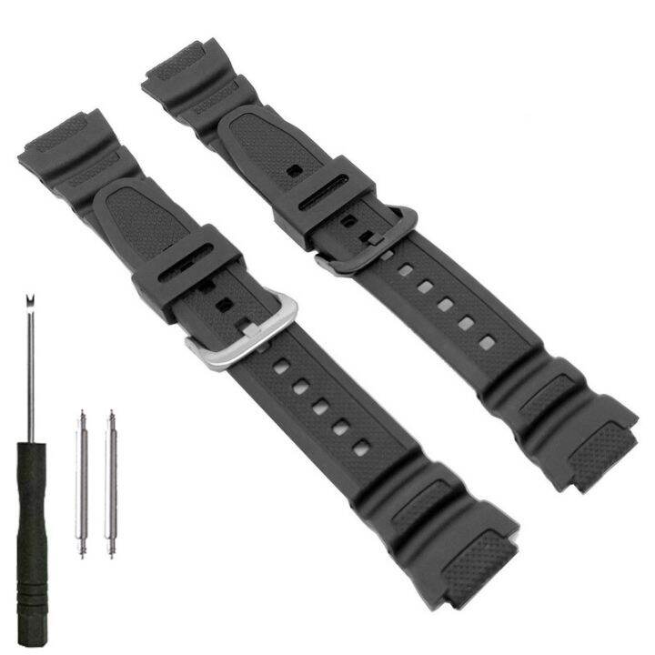 Tatllr Pu Rubber Watch Band For Casio Ae 1000w Ae 1200wh Aq S810w Sgw 400h Sgw 300h W217h 6496