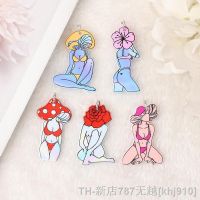 hot【DT】♕✑﹊  10 Pcs Goth Charms Swimsuit Cartoon Figure Jewelry Findings Earring Pendant Necklace Making