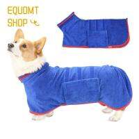 EQUOMT เสื้อโค้ทผ้าไมโครไฟเบอร์สำหรับสุนัขเล็กกลางใหญ่ได้อย่างรวดเร็วดูดซับได้ดีผ้าขนหนูสำหรับสัตว์เลี้ยงเสื้อคลุมอาบน้ำสุนัขใส่ตอนกลางคืนสำหรับสัตว์เลี้ยง