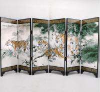 Chinese characteristics five tiger lacquerware screen desktop Furnishing articles crafts