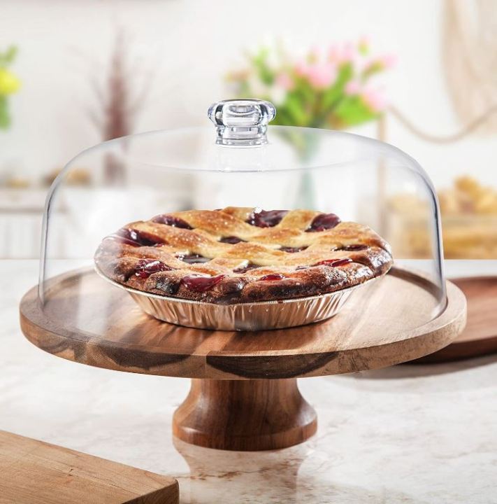 Homeries Acrylic Cake Stand With Dome Cover (12'') 6 In 1 Multi-functional  Serving Platter And Cake Plate : Target
