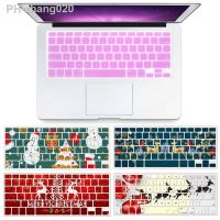 Laptop Keyboard Cover for Macbook Air 13 A1466 A1369 A1932 Christmas Deer Pattern English Letter Keyboard Skins Protector EU/US