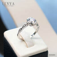 Lenya Jewelry แหวนเงินแท้ 925 ประดับอัญมณีแท้ เม็ดโต ดีไซน์สุดคลาสิค เหมาะสำหรับสวมใส่กับเสื้อผ้าทุกชุดทุกสไตล์