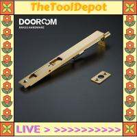 TheToolDepot กลอนประตูกลอนประตูทองเหลืองที่ซ่อนอยู่ในล็อคสไลด์เพื่อความปลอดภัยระบบคานเหวี่ยง8 10 12 24สำหรับประตูคู่พร้อมสปริงที่ทรงพลัง