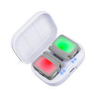 มินิโทรศัพท์หนีบแสงกับกล่องชาร์จ L375 2-Way แสงนุ่มปรับความสว่าง3สีโคมไฟถ่ายภาพเข้ากันได้สำหรับ Dji Om5/4/4 Se